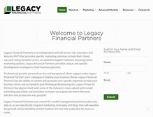 Tablet Screenshot of legacy-financial-partners.com